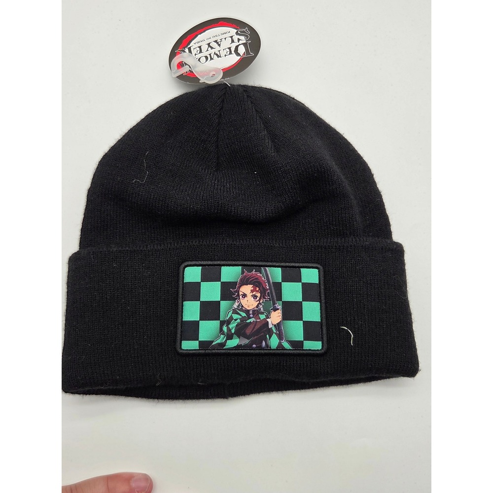 Demon Slayer Tanjiro Kamado Black Cuff Beanie One Size NWT 101-849